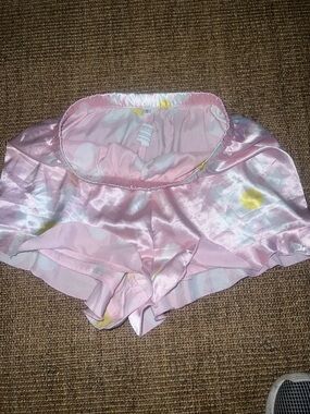 Pink Satin Polka Dot Sleep Shorts